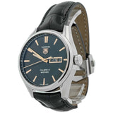 Tag Heuer Carrera Calibre 5 Automatic Black Dial Black Leather Strap Watch for Men - WAR201C.FC6266 Buy Now By Tag Heuer