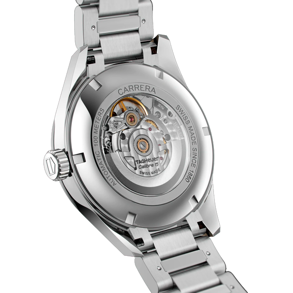 Tag Heuer Carrera Calibre 5 Automatic Black Dial Silver Steel Strap Watch for Men - WAR201C.BA0723 Buy Now By Tag Heuer