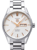 Tag Heuer Carrera Calibre 5 White Dial Silver Steel Strap Watch for Men - WAR201D.BA0723 Buy Now By Tag Heuer