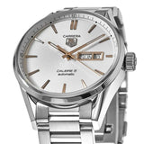 Tag Heuer Carrera Calibre 5 White Dial Silver Steel Strap Watch for Men - WAR201D.BA0723 Buy Now By Tag Heuer