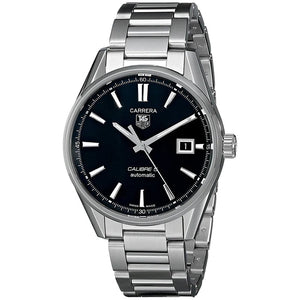Tag Heuer Carrera Automatic Black Dial Silver Steel Strap Watch for Men - WAR211A.BA0782 Buy Now By Tag Heuer