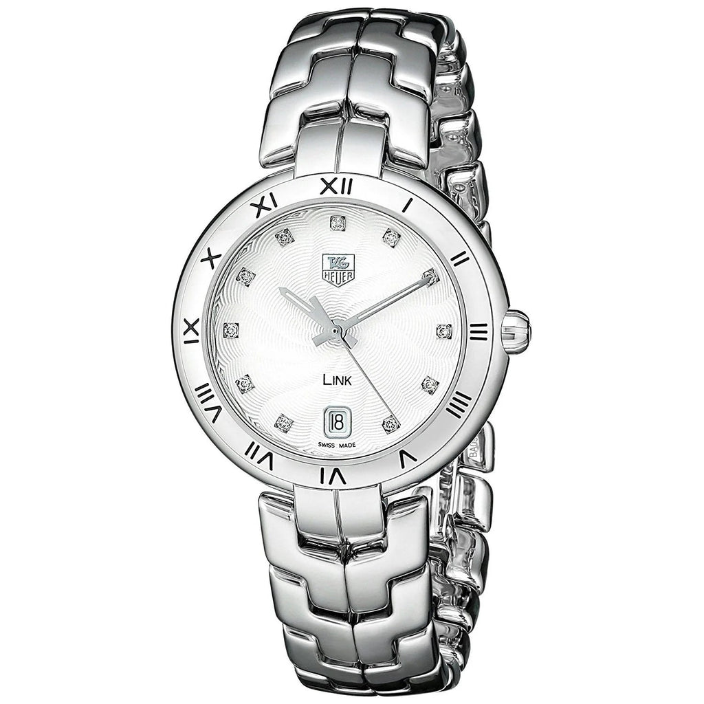 Tag Heuer Link Diamonds Mother of Pearl Dial Silver Steel Strap Watch for Women - WAT1411.BA0954 Buy Now By Tag Heuer