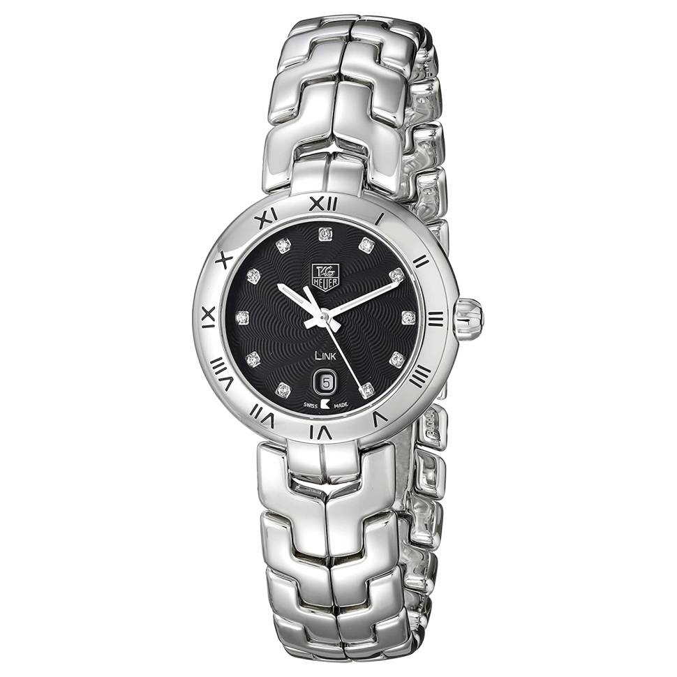 Tag Heuer Link Quartz Diamonds Black Dial Silver Steel Strap Watch for Women - WAT1410.BA0954 Buy Now By Tag Heuer