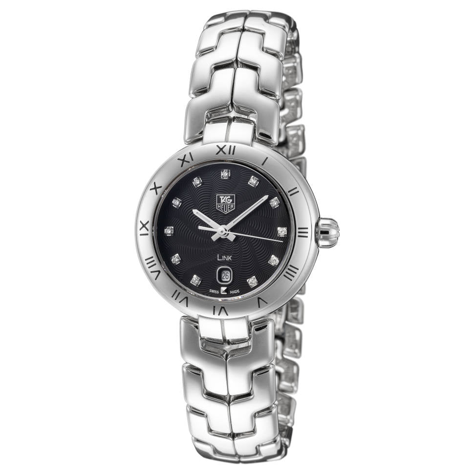 Tag Heuer Link Quartz Diamonds Black Dial Silver Steel Strap Watch for Women - WAT1410.BA0954 Buy Now By Tag Heuer