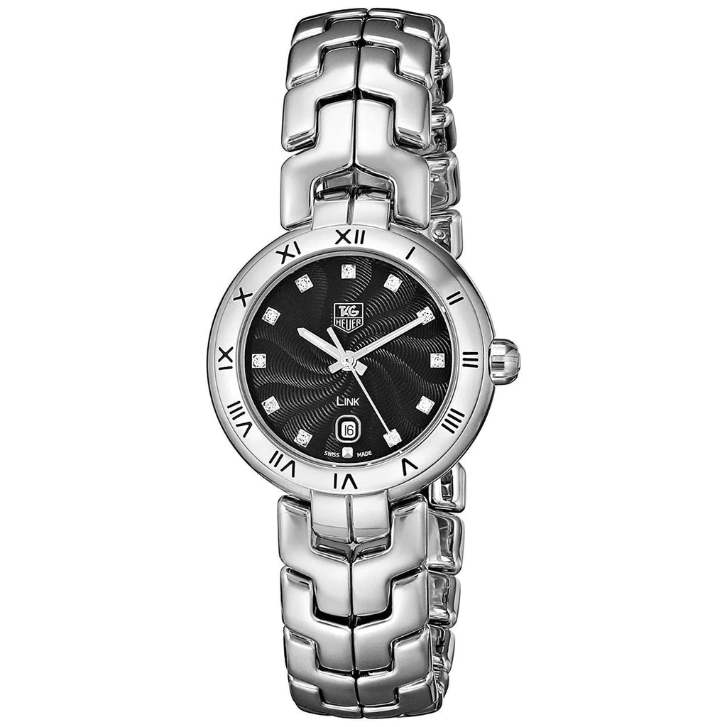 Tag Heuer Link Quartz Diamonds Black Dial Silver Steel Strap Watch for Women - WAT1410.BA0954 Buy Now By Tag Heuer