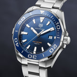 Tag Heuer Aquaracer Blue Dial Silver Steel Strap Watch for Men - WAY101C.BA0746 Buy Now By Tag Heuer