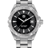 Tag Heuer Aquaracer Quartz Black Dial Silver Steel Strap Watch for Men - WAY1110.BA0928 Buy Now By Tag Heuer