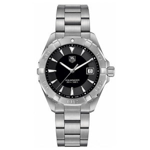 Tag Heuer Aquaracer Quartz Black Dial Silver Steel Strap Watch for Men - WAY1110.BA0928 Buy Now By Tag Heuer
