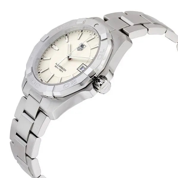 Tag Heuer Aquaracer Quartz White Dial Silver Steel Strap Watch for Men - WAY1111.BA0928 Buy Now By Tag Heuer