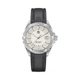 Tag Heuer Aquaracer Quartz White Dial Black Rubber Strap Watch for Men - WAY1111.FT8021 Buy Now By Tag Heuer