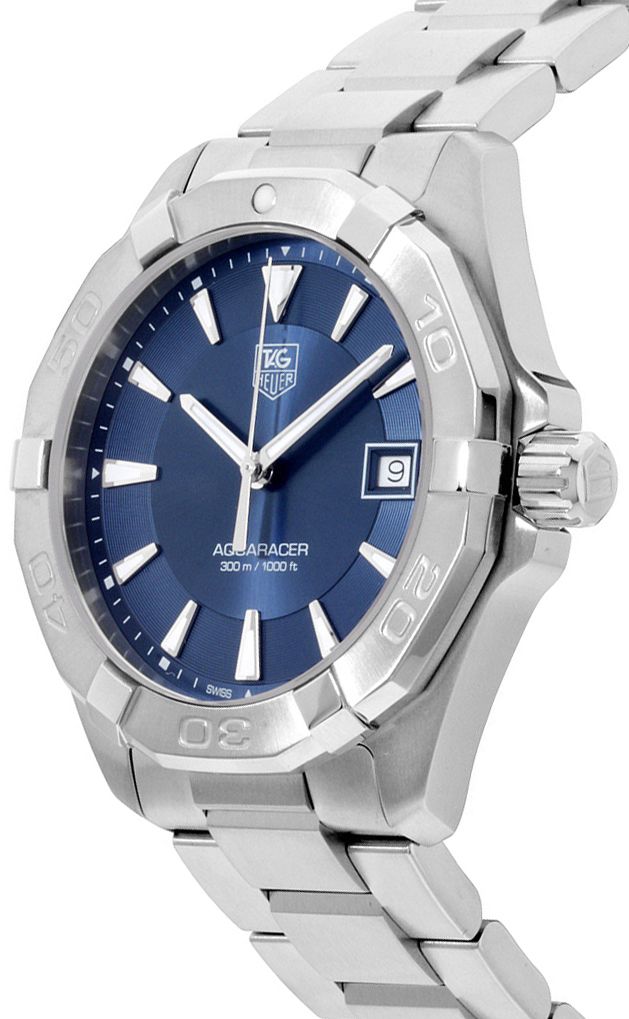 Tag Heuer Aquaracer Quartz Blue Dial Silver Steel Strap Watch for Men - WAY1112.BA0928 Buy Now By Tag Heuer