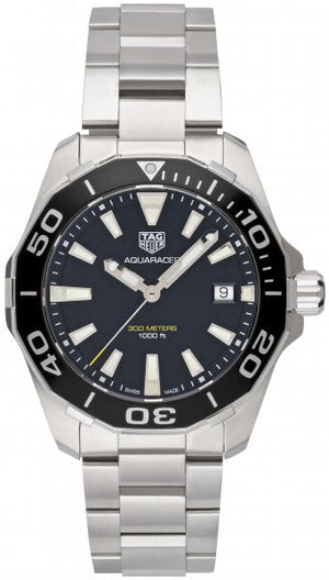 Tag Heuer Aquaracer Black Dial Silver Steel Strap Watch for Men - WAY111A.BA0928 Buy Now By Tag Heuer