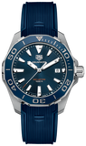Tag Heuer Aquaracer Blue Dial Blue Rubber Strap Watch for Men - WAY111C.FT6155 Buy Now By Tag Heuer