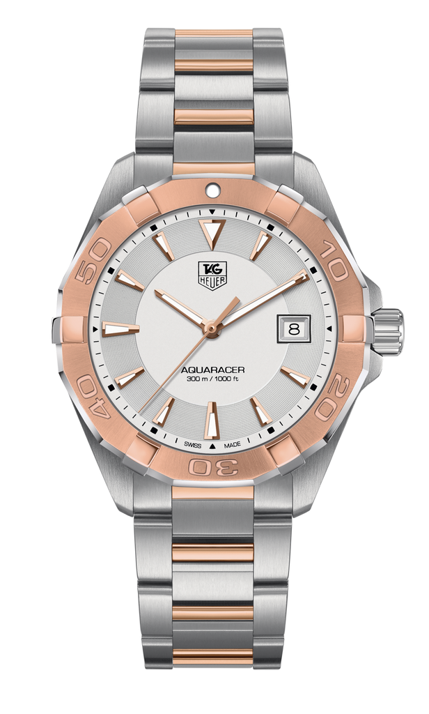 Tag Heuer Aquaracer Quartz White Dial Silver Strap Watch for Men - WAY1150.BD0911 Buy Now By Tag Heuer