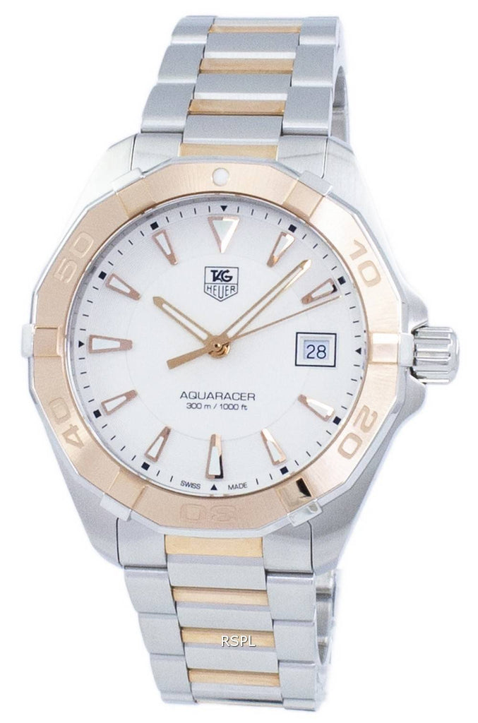 Tag Heuer Aquaracer Quartz White Dial Silver Strap Watch for Men - WAY1150.BD0911 Buy Now By Tag Heuer