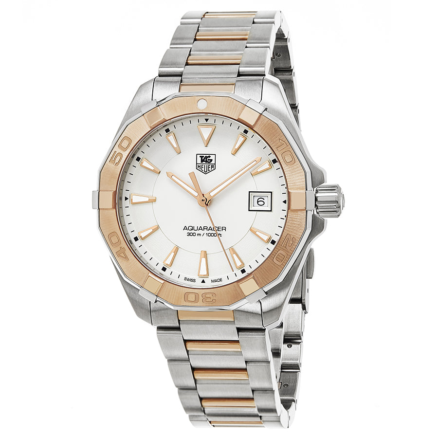 Tag Heuer Aquaracer Quartz White Dial Silver Strap Watch for Men - WAY1150.BD0911 Buy Now By Tag Heuer