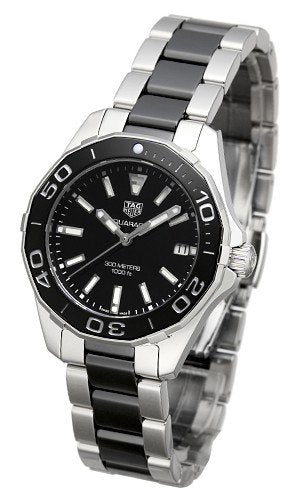Tag Heuer Aquaracer Quartz Black Dial Two Tone Steel Strap Watch for Men - WAY131A.BA0913 Buy Now By Tag Heuer