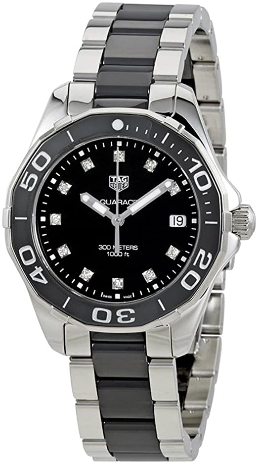 Tag Heuer Aquaracer Quartz Black Dial Two Tone Steel Strap Watch for Women - WAY131C.BA0913 Buy Now By Tag Heuer