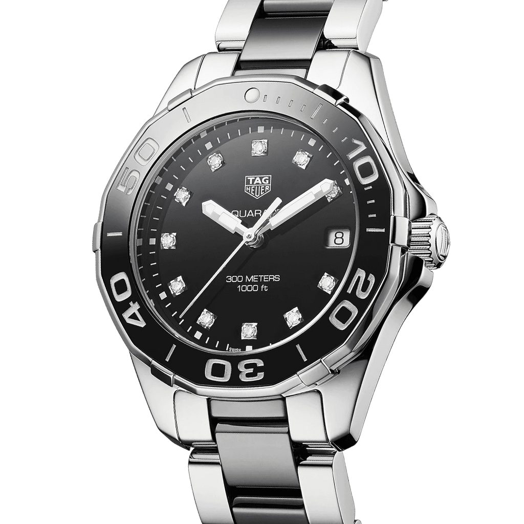 Tag Heuer Aquaracer Quartz Black Dial Two Tone Steel Strap Watch for Women - WAY131C.BA0913 Buy Now By Tag Heuer