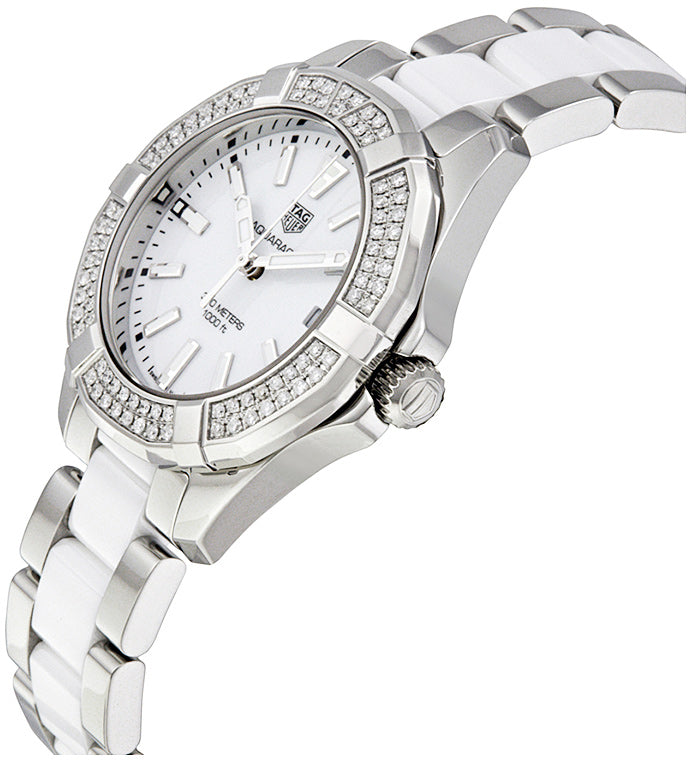 Tag Heuer Aquaracer Diamonds White Dial Two Tone Steel Strap Watch for Women - WAY131F.BA0914 Buy Now By Tag Heuer