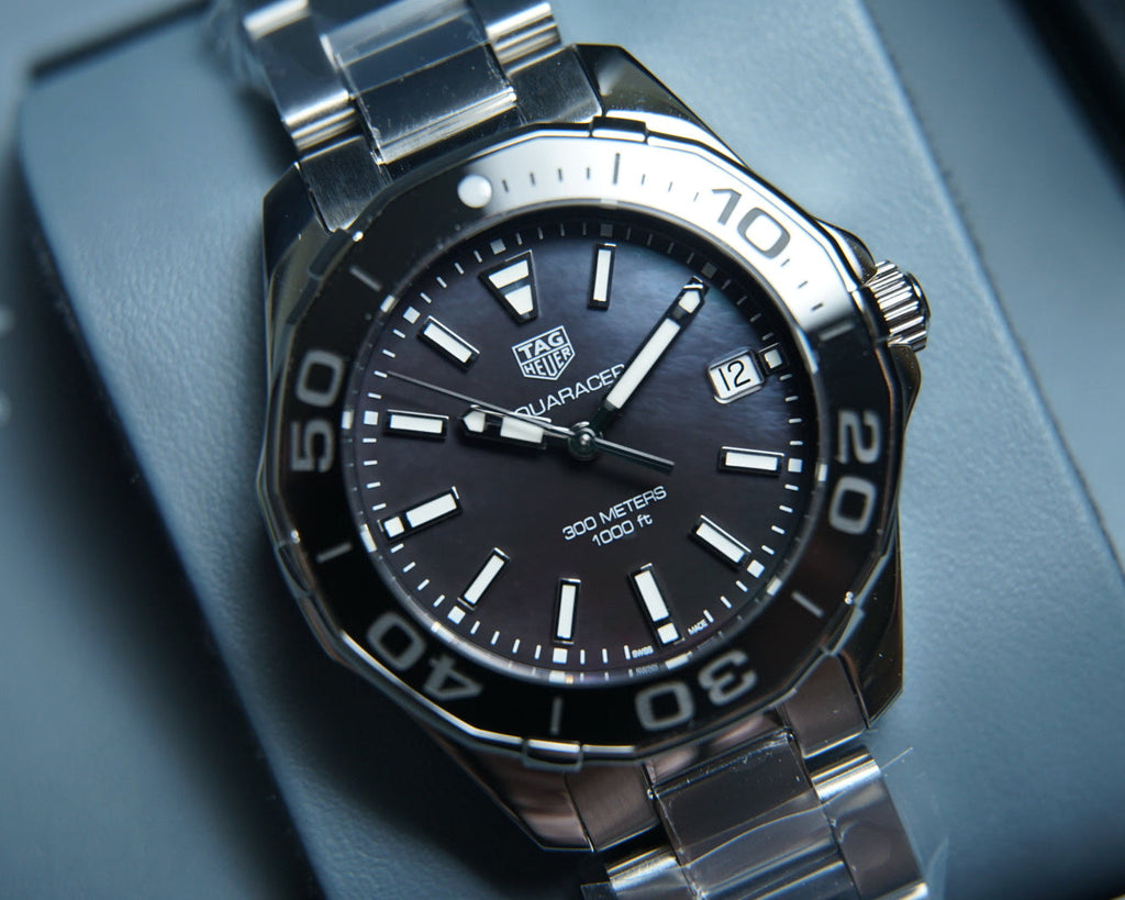 Tag Heuer Aquaracer Quartz Black Dial Silver Steel Strap Watch for Women - WAY131K.BA0748 Buy Now By Tag Heuer