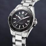 Tag Heuer Aquaracer Quartz Black Dial Silver Steel Strap Watch for Women - WAY131K.BA0748 Buy Now By Tag Heuer