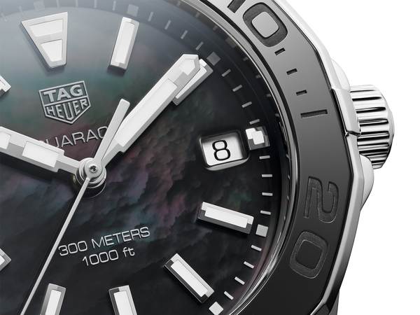 Tag Heuer Aquaracer Quartz Black Dial Silver Steel Strap Watch for Women - WAY131K.BA0748 Buy Now By Tag Heuer