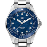 Tag Heuer Aquaracer Diamonds Blue Dial Silver Steel Strap Watch for Women - WAY131L.BA0748 Buy Now By Tag Heuer
