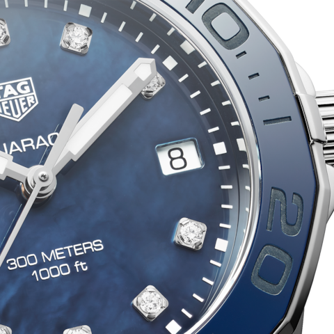 Tag Heuer Aquaracer 35mm Quartz Blue Dial Silver Steel Strap Watch for Women - WSY131L.BA0748 Buy Now By Tag Heuer