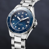 Tag Heuer Aquaracer Diamonds Blue Dial Silver Steel Strap Watch for Women - WAY131L.BA0748 Buy Now By Tag Heuer
