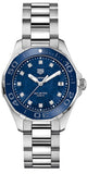 Tag Heuer Aquaracer Diamonds Blue Dial Silver Steel Strap Watch for Women - WAY131L.BA0748 Buy Now By Tag Heuer