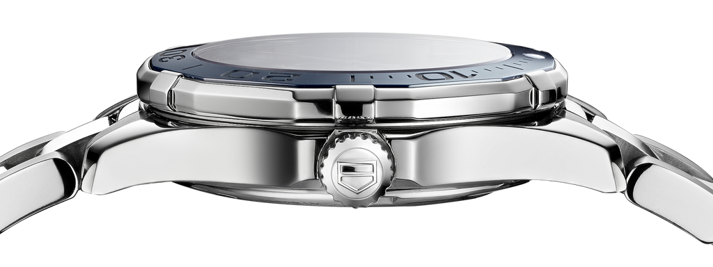 Tag Heuer Aquaracer Diamonds Blue Dial Silver Steel Strap Watch for Women - WAY131L.BA0748