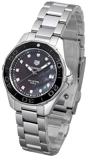 Tag Heuer Aquaracer Quartz Black Dial Silver Steel Strap Watch for Women - WAY131M.BA0748 Buy Now By Tag Heuer