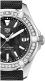 Tag Heuer Aquaracer Diamonds Mother of Pearl Black Dial Black Nylon Strap Watch for Women - WAY131P.FT6092 Buy Now By Tag Heuer