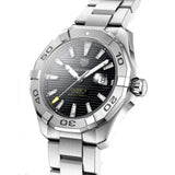 Tag Heuer Aquaracer Automatic Black Dial Silver Steel Strap Watch for Men - WAY2010.BA0927 Buy Now By Tag Heuer