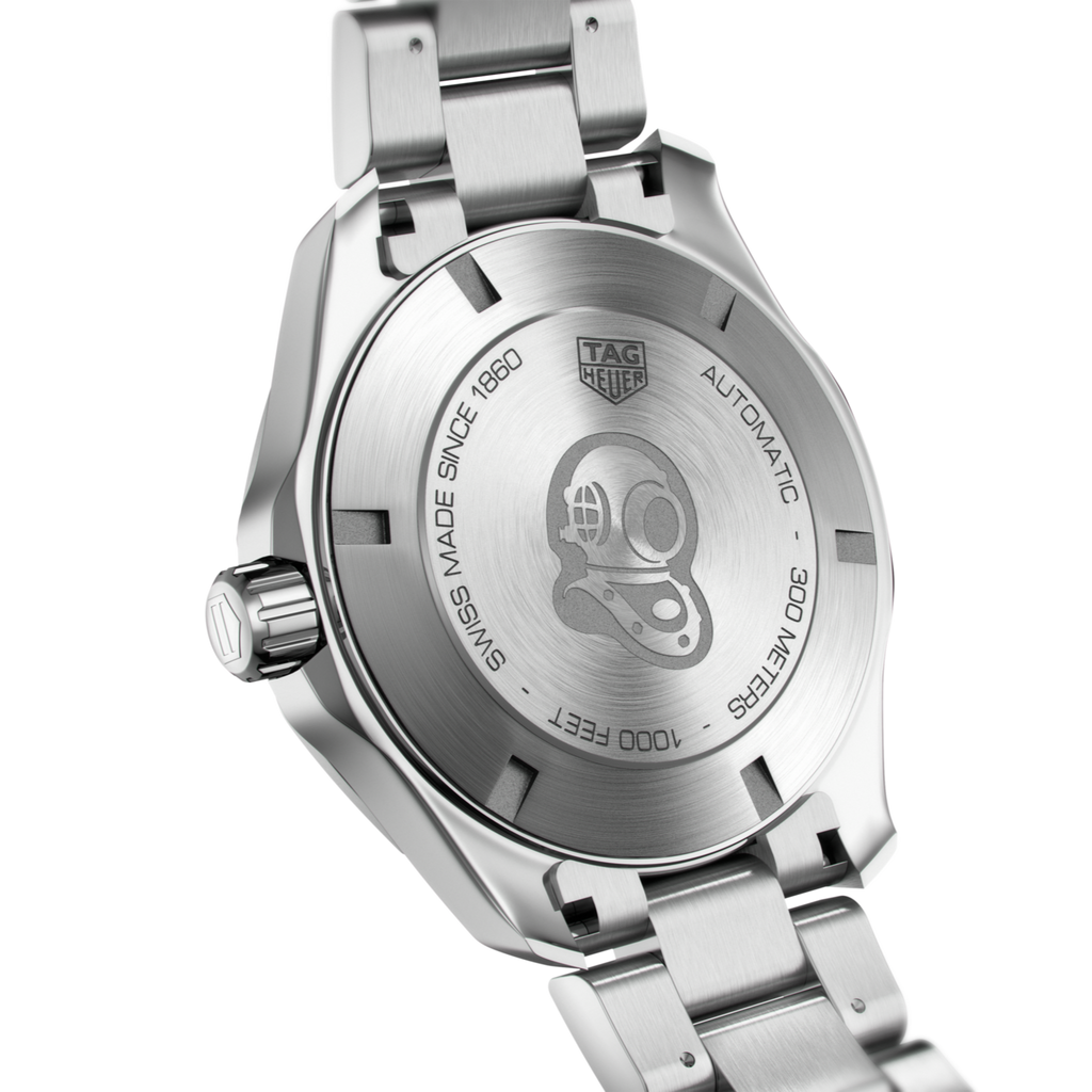 Tag Heuer Aquaracer Automatic Black Dial Silver Steel Strap Watch for Men - WAY2010.BA0927 Buy Now By Tag Heuer