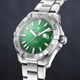 Tag Heuer Aquaracer Calibre 5 Automatic Green Dial Silver Steel Strap Watch for Men - WAY2015.BA0927 Buy Now By Tag Heuer