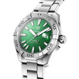 Tag Heuer Aquaracer Calibre 5 Automatic Green Dial Silver Steel Strap Watch for Men - WAY2015.BA0927 Buy Now By Tag Heuer