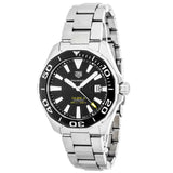 Tag Heuer Aquaracer Caliber 5 Black Dial Silver Steel Strap Watch for Men - WAY201A .BA0927 Buy Now By Tag Heuer