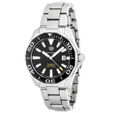 Tag Heuer Aquaracer Black Dial Silver Steel Strap Strap Watch for Men - WAY201A.BA0927 Buy Now By Tag Heuer