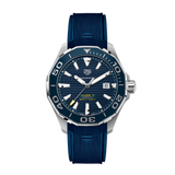 Tag Heuer Aquaracer Calibre 5 Automatic Blue Dial Blue Rubber Strap Watch for Men - WAY201B.FT6150 Buy Now By Tag Heuer