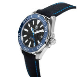 Tag Heuer Aquaracer Calibre 5 Automatic Black Dial Black Nylon Strap Watch for Men - WAY201C.FC6395 Buy Now By Tag Heuer