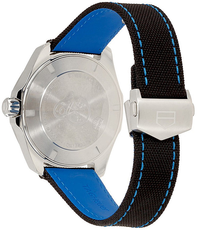 Tag Heuer Aquaracer Calibre 5 Automatic Black Dial Black Nylon Strap Watch for Men - WAY201C.FC6395 Buy Now By Tag Heuer