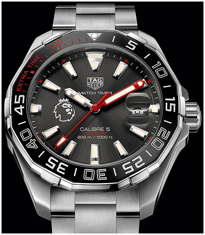 Tag Heuer Aquaracer Calibre 5 Premiere League Edition Black Dial Silver Stainless Steel Watch for Men - WAY201D.BA0927 Buy Now By Tag Heuer