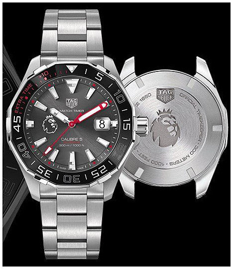 Tag Heuer Aquaracer Calibre 5 Premiere League Edition Black Dial Silver Stainless Steel Watch for Men - WAY201D.BA0927 Buy Now By Tag Heuer