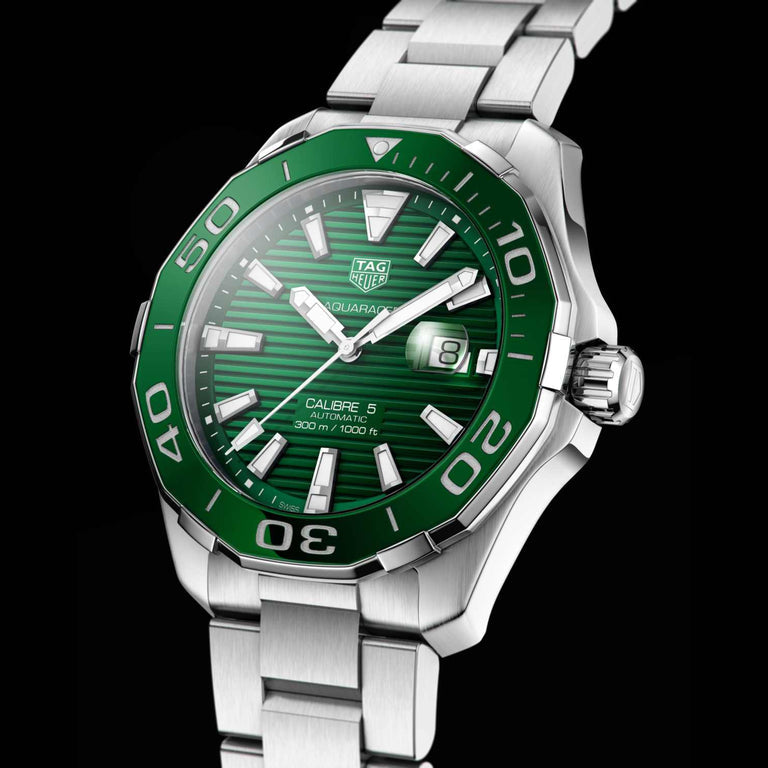 Tag Heuer Aquaracer Green Dial Watch for Men - WAY201S.BA0927 Buy Now By Tag Heuer