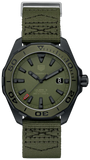 Tag Heuer Aquaracer Automatic Green Dial Khakhi Green Nylon Strap Watch for Men - WAY208E.FC8222 Buy Now By Tag Heuer