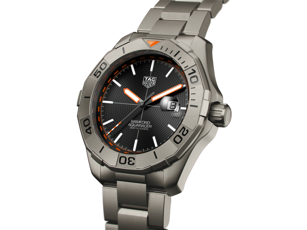 Tag Heuer Aquaracer Calibre 5 Bamford Limited Edition Black Dial Grey Steel Strap Watch for Men - WAY208C.FC6383 Buy Now By Tag Heuer