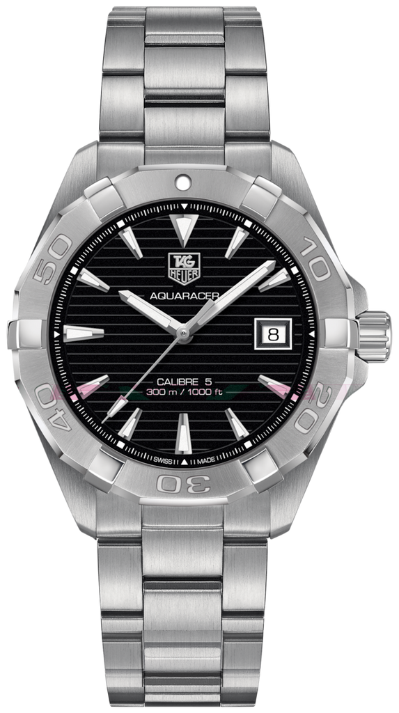 Tag Heuer Aquaracer Automatic Black Dial Silver Steel Strap Watch for Men - WAY2110.BA0928 Buy Now By Tag Heuer