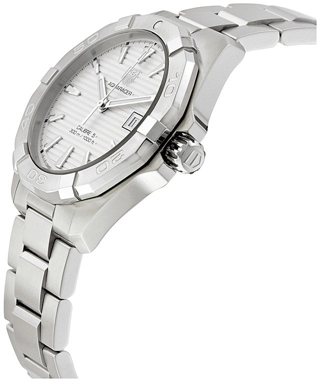 Tag Heuer Aquaracer Automatic White Dial Silver Steel Strap Watch for Men - WAY2111.BA0928 Buy Now By Tag Heuer